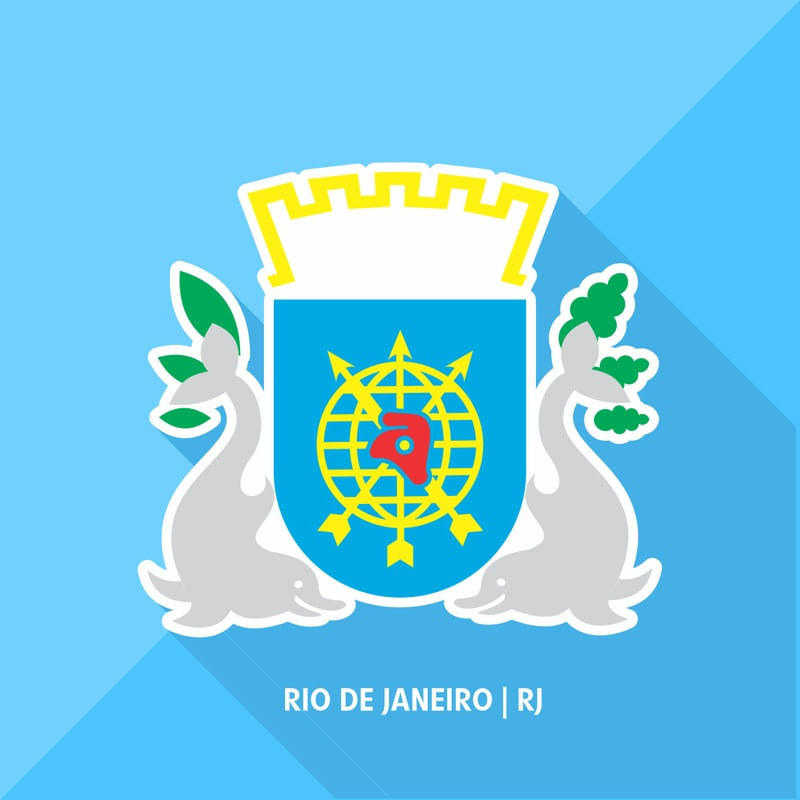 BRASÃO MINIMALISTA DO RIO DE JANEIRO RJ POR LIMA DO NASCIMENTO