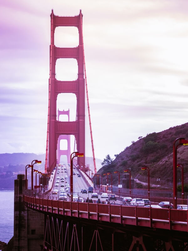 PINK GOLDEN GATE BRIDGE