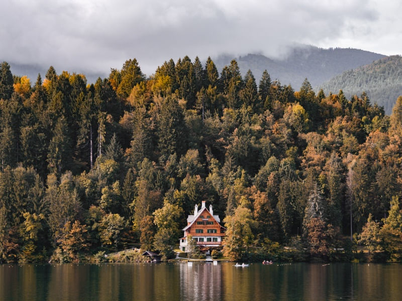 CASA NA FLORESTA E O LAGO