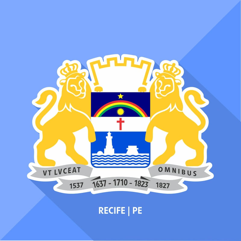 BRASÃO MINIMALISTA DE RECIFE PE POR LIMA DO NASCIMENTO
