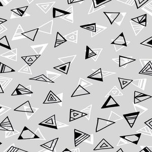 DON'T BE A SQUARE 1, CINZA PRETO E BRANCO TRIANGULOS GEOMETRICO MODERNO NEUTRO PADRONIZAR