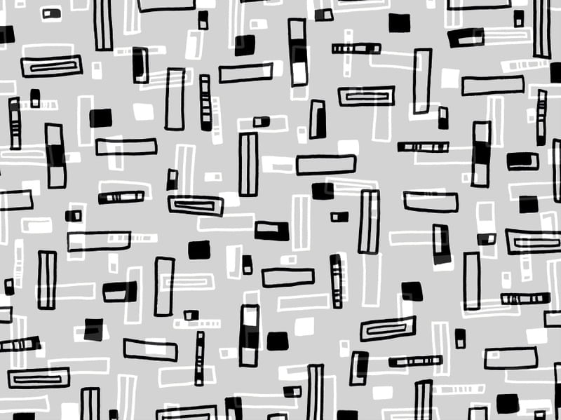 BRICKS AND BLOCKS 3, NEUTRO CINZA PRETO E BRANCO MODERNO GEOMETRICO PADRONIZAR