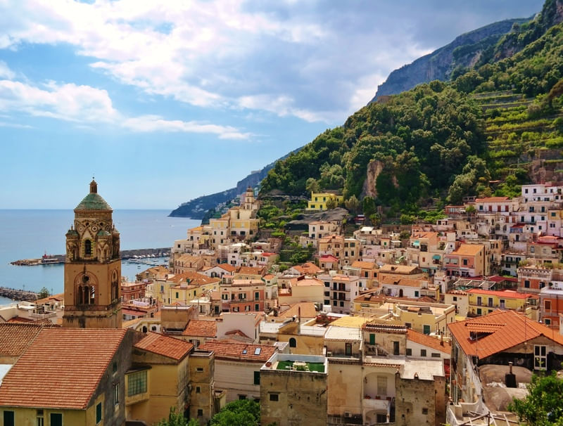 VISTA DA COSTA AMALFITANA, ITÁLIA