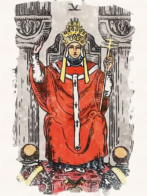 O HIEROFANTE | AQUARELAS DO TARÔ
