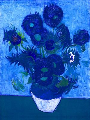 GIRASSÓIS DE VAN GOGH NA LUZ ULTRAVIOLETA