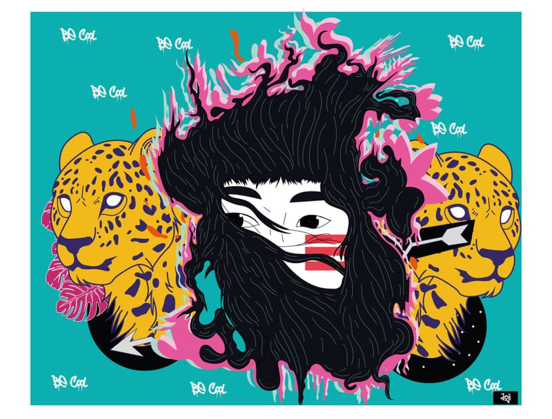 JAGUAR & GIRL- BECOOL
