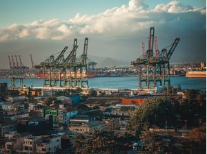 PORTO DE SANTOS NO AMANHECER 2/ GUINDASTES