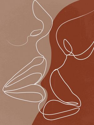 LOVERS MINIMAL ART PASTEL