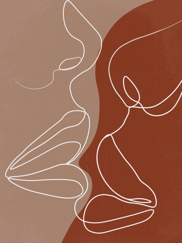 LOVERS MINIMAL ART PASTEL