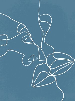 LOVERS MINIMAL ART BLUE