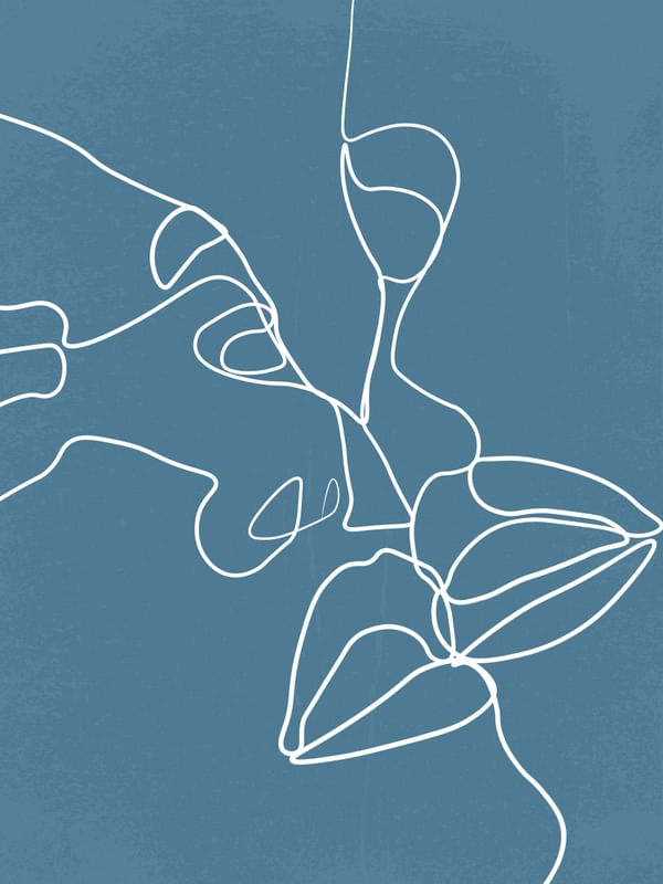LOVERS MINIMAL ART BLUE