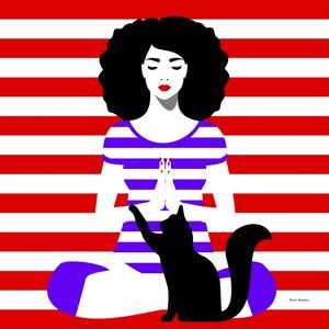 MEDITADORA E O GATO