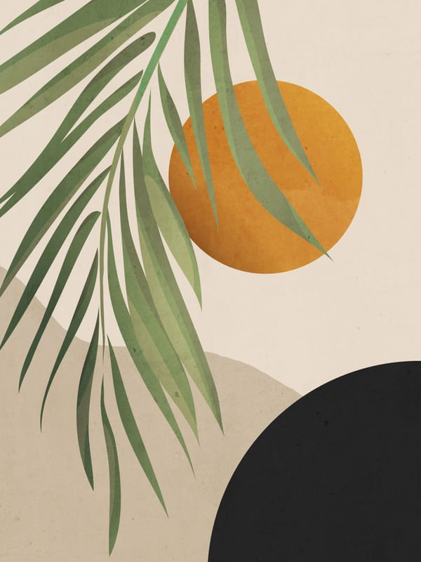 ABSTRACT ART TROPICAL LEAVES 47