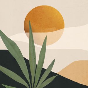 ABSTRACT ART TROPICAL LEAVES 48