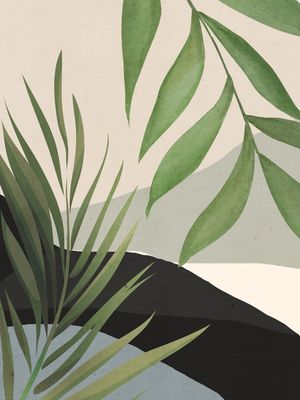 ABSTRACT ART TROPICAL LEAVES 49