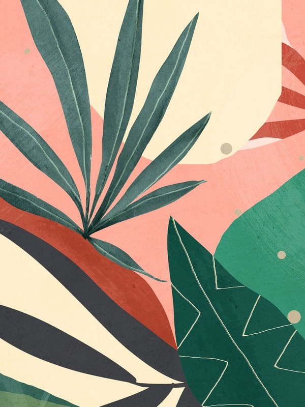 ABSTRACT ART TROPICAL LEAVES 40