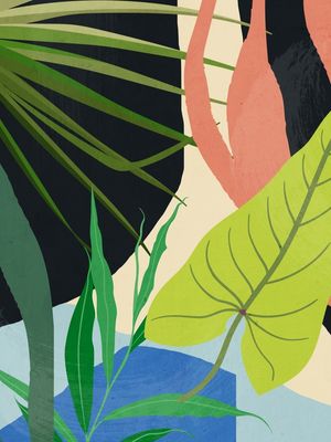 ABSTRACT ART TROPICAL LEAVES 43
