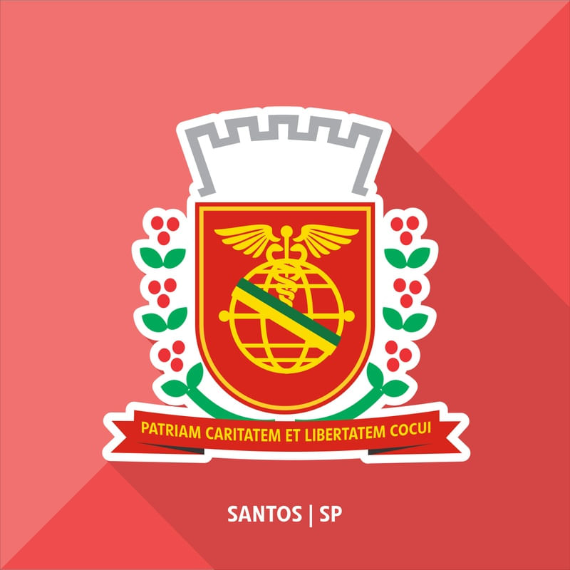 BRASÃO MINIMALISTA DE SANTOS SP