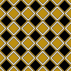 LOSANGOS PRETOS/ BRANCO/ DOURADO