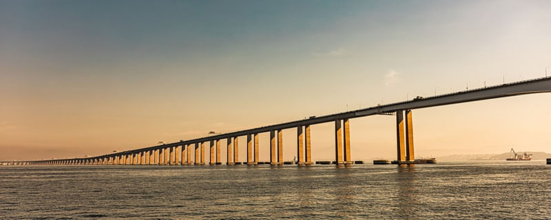 PONTE RIO-NITEROI NO POR DO SOL