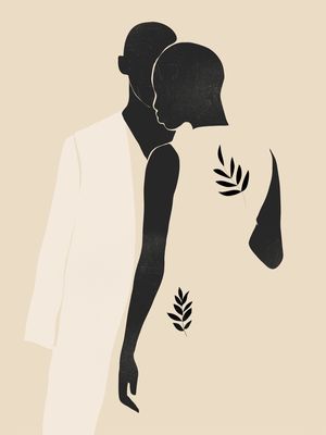 MINIMAL ABSTRACT ART COUPLE
