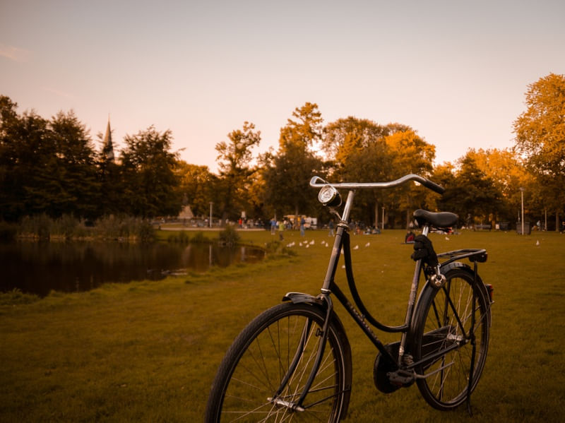 BICICLETA NO PARQUE, AMSTERDAM