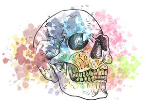 SKULL WATERCOLOR