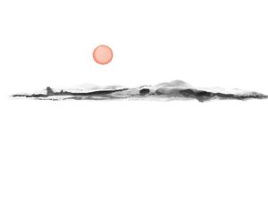 WATERCOLOR SUNSET - LANDSCAPE