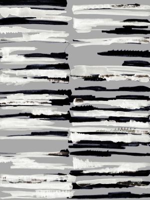 ZEN LINES 2 CINZA MULTI, PRETO E BRANCO NEUTRO LINHAS AGUARELA MODERNO PINTURA
