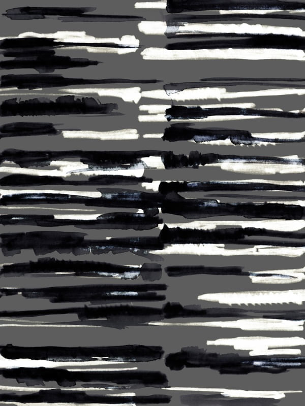 ZEN LINES 1 CINZA INVERTED PRETO E BRANCO NEUTRO LINHAS AGUARELA MODERNO PINTURA