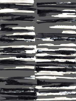 ZEN LINES 2 CINZA INVERTED PRETO E BRANCO NEUTRO LINHAS AGUARELA MODERNO PINTURA