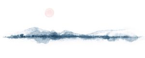 WATERCOLOR SUNSET BLUE - PANORAMIC