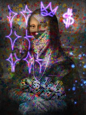MONA LISA STREET ART 67,5X90