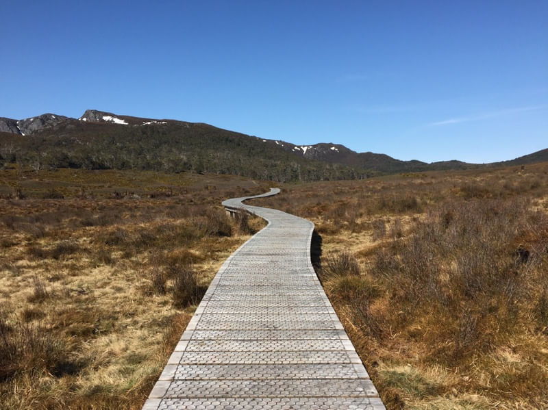 TRILHA EM CRADLE MOUNTAIN, TASMANIA, AUSTRÁLIA