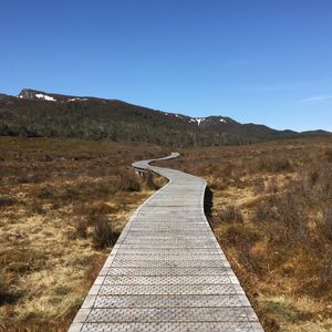 UMA TRILHA PARA AS MONTANHAS, CRADLE MOUNTAIN, TASMANIA, AUSTRÁLIA