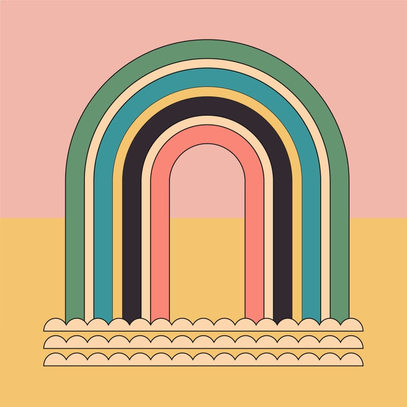 GEOMETRIC ABSTRACTION RAINBOW