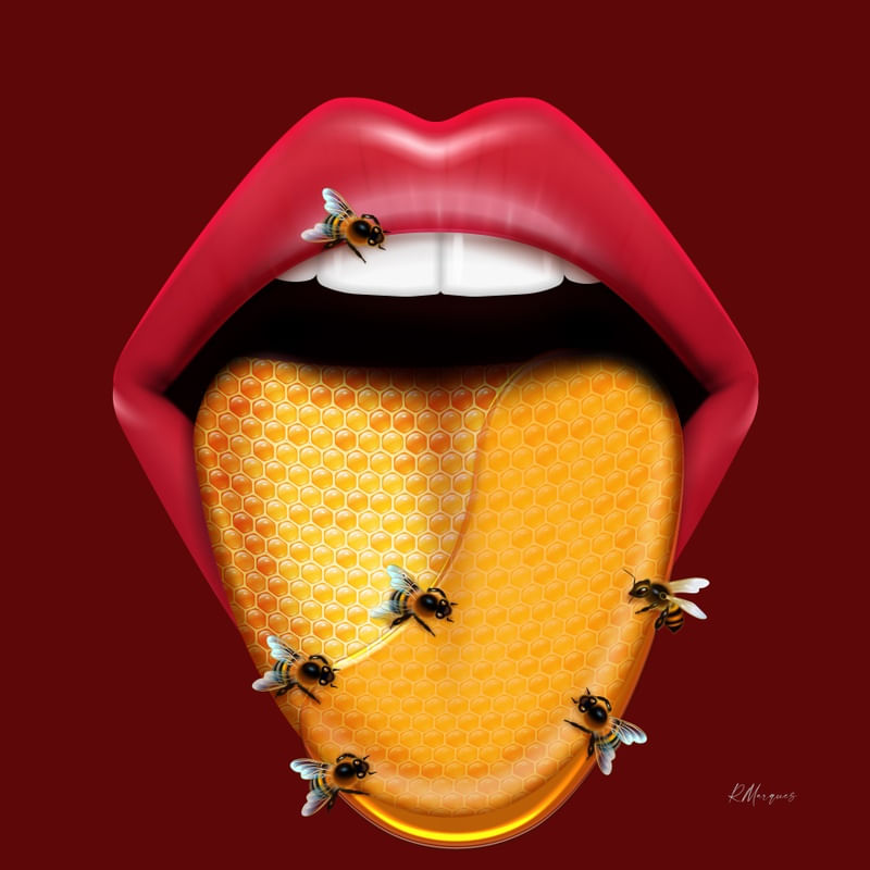 HONEY MOUTH-RED QUADRADO