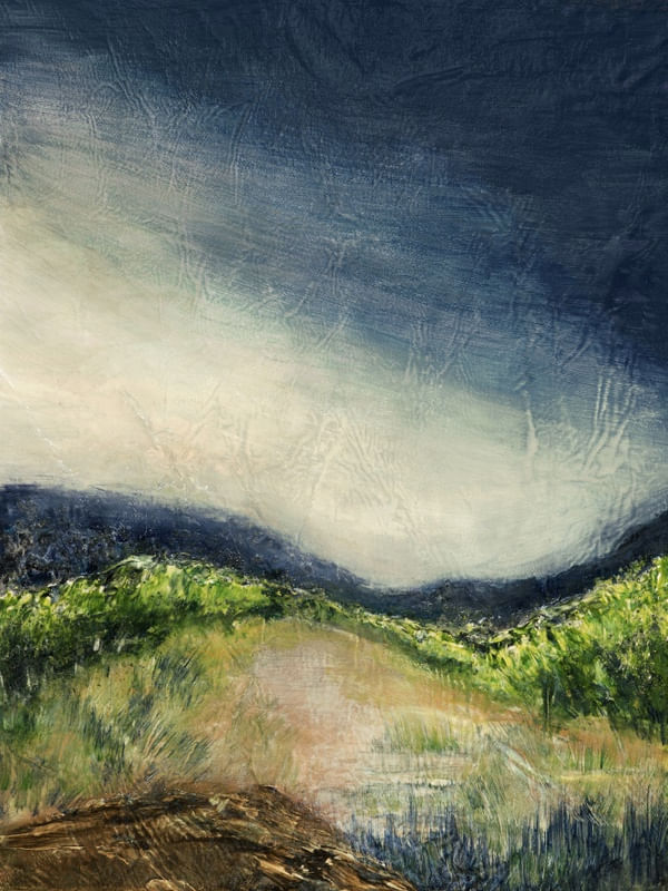 ROAM 1, ATMOSFERICO NATUREZA PAISAGEM ABSTRATO ORGANICO PINTURA