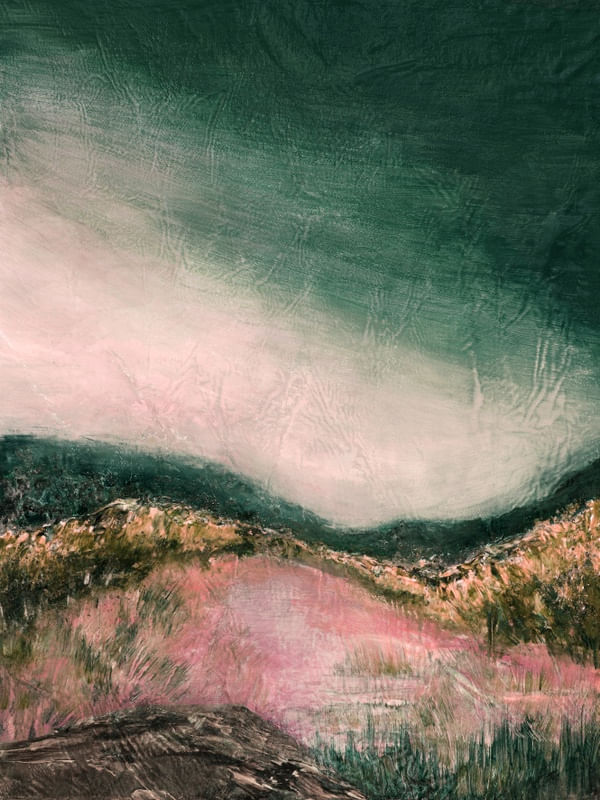 ROAM 3, ATMOSFERICO NATUREZA PAISAGEM ABSTRATO ORGANICO PINTURA
