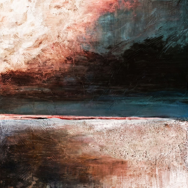 PAUSE 1 INVERTED, ATMOSFERICO ABSTRATO PAISAGEM NUVENS NATUREZA PINTURA