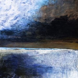 PAUSE 2 INVERTED, ATMOSFERICO ABSTRATO PAISAGEM NUVENS NATUREZA PINTURA