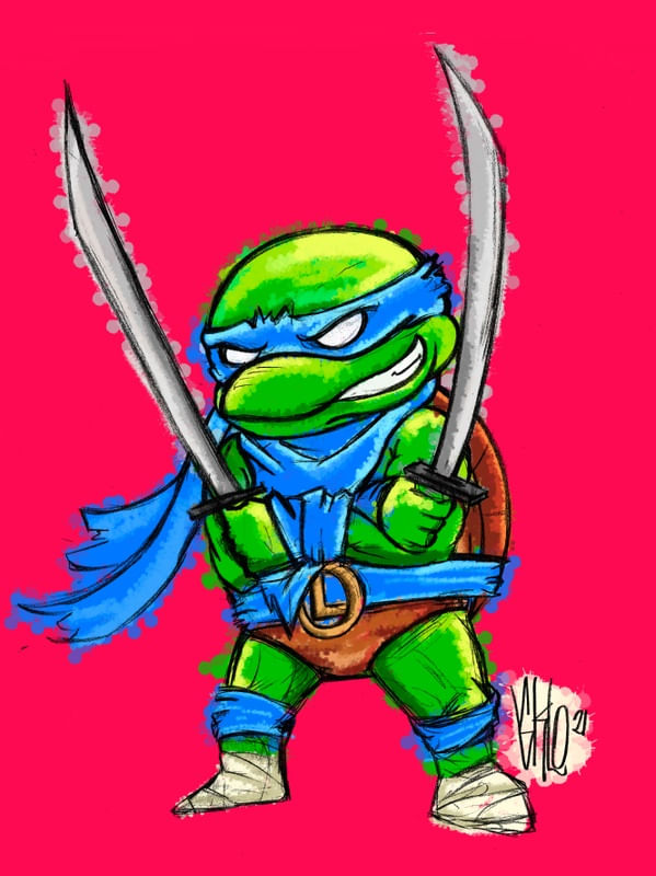 LEONARDO - TARTARUGAS NINJAS POR SKLO