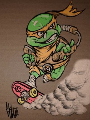MICHELANGELO - TARTARUGAS NINJAS POR SKLO