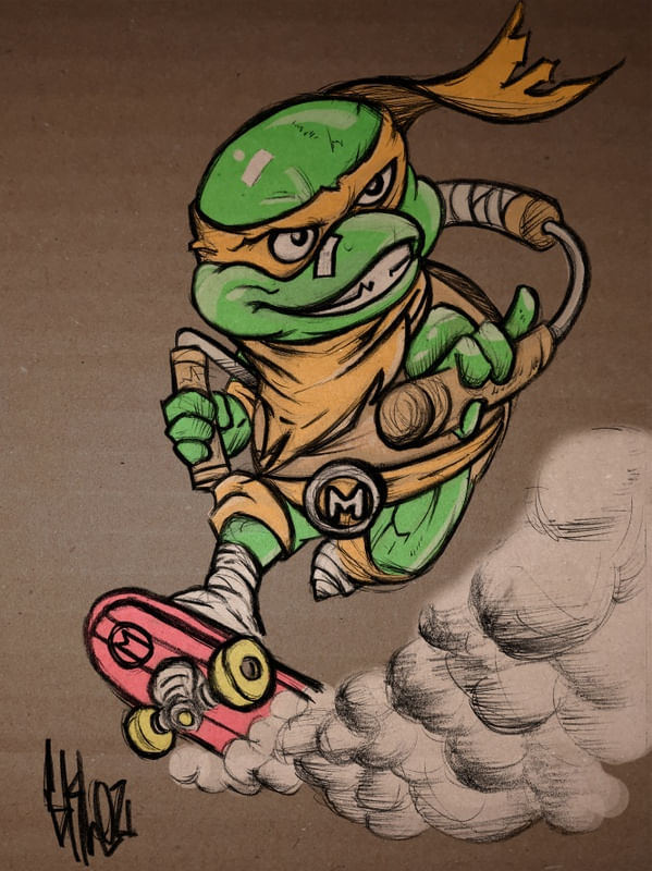 MICHELANGELO - TARTARUGAS NINJAS POR SKLO