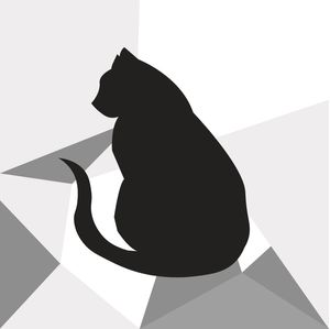 CINZA E PRETO DO GATO
