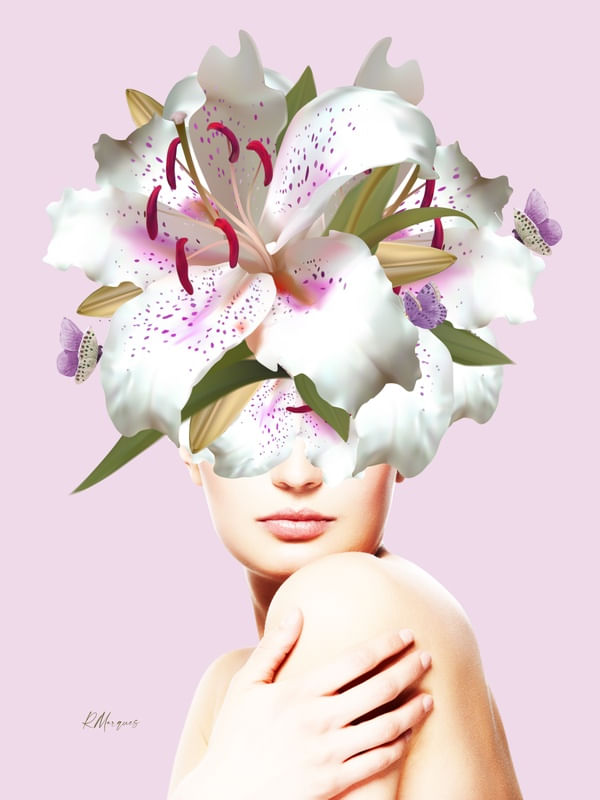 WOMAN FLOWERS WHITE - ROSA