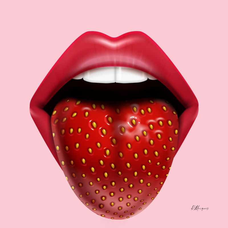 STRAMBERRY MOUTH - PINK QUADRADO