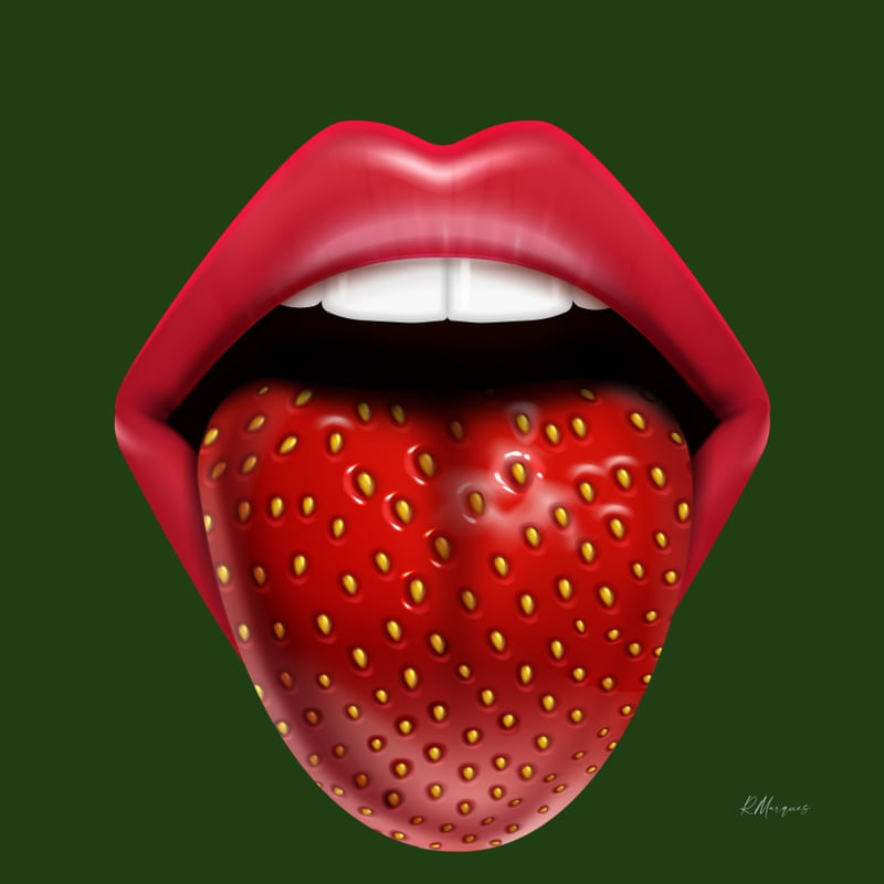 STRAMBERRY MOUTH - GREEN QUADRADO