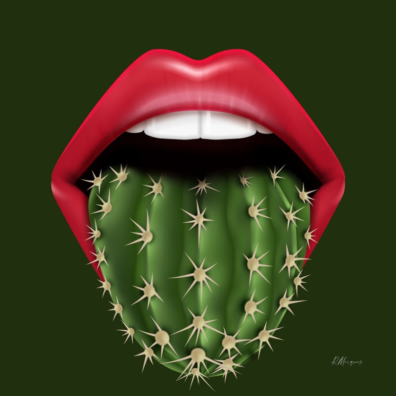CACTO MOUTH - GREEN QUADRADO