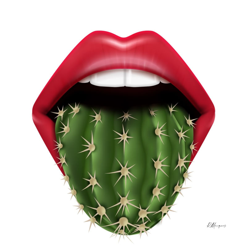 CACTO MOUTH - WHITE QUADRADO